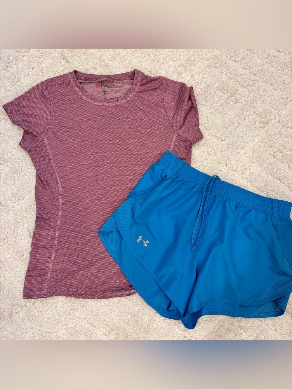 Set of Under Armour Women's shorts and American Outdoorsman Athletic T-Shirt